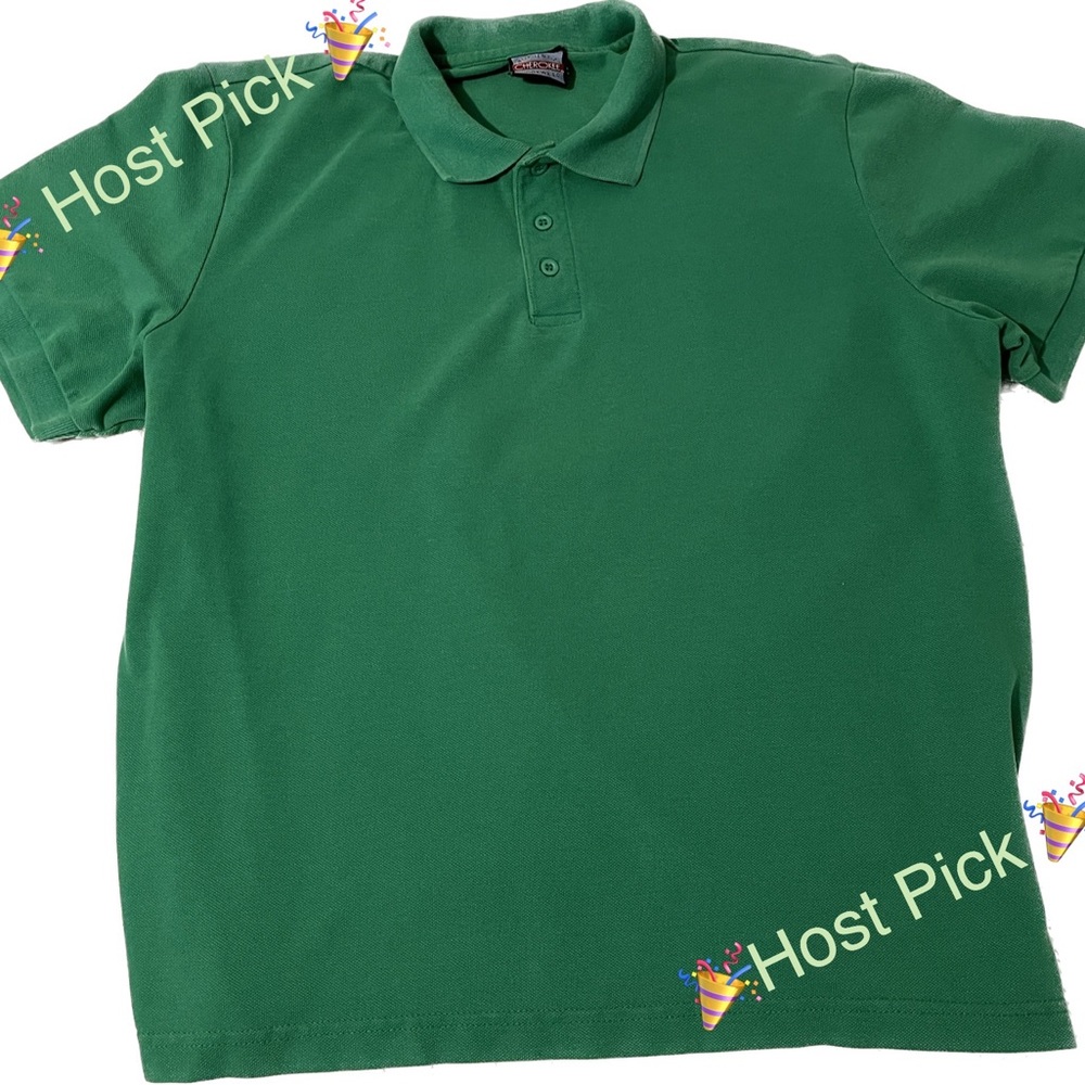 Kelley Green Collar 3 Button Shirt, High School Uniform Shirt, Juniors Polo